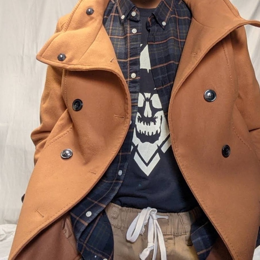 Orange Rust Peacoat